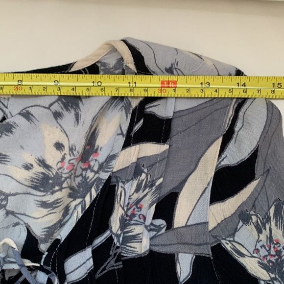 Billabong Floral Flowy Rayon Long Sleeve Tunic Mini Dress Size XS - Picture 3 of 10